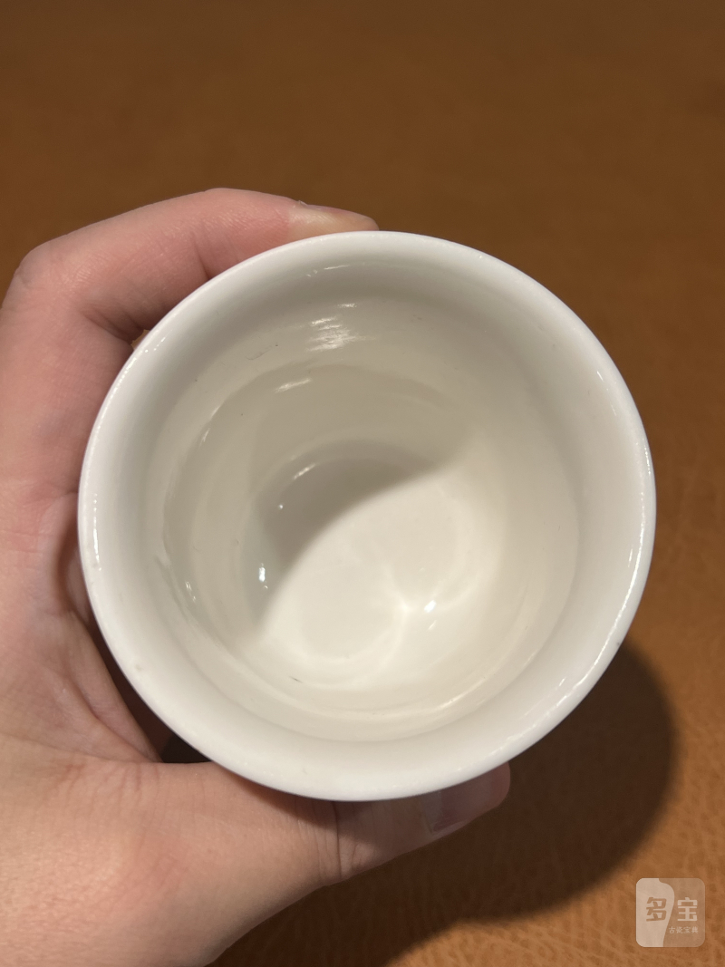 十七世纪 德化模印梅花纹仰钟杯 - 图9
